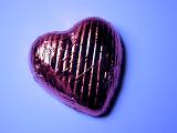 a lone valentine heart shape chocolate
